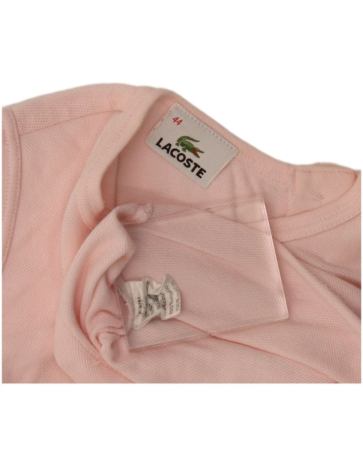 Lacoste Damen Crop Vest Top Größe 44 Große rosa Baumwolle