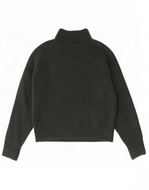 Rollkragenpullover für Damen von Zara, Gr. 40, Größe L, grün, Acryl