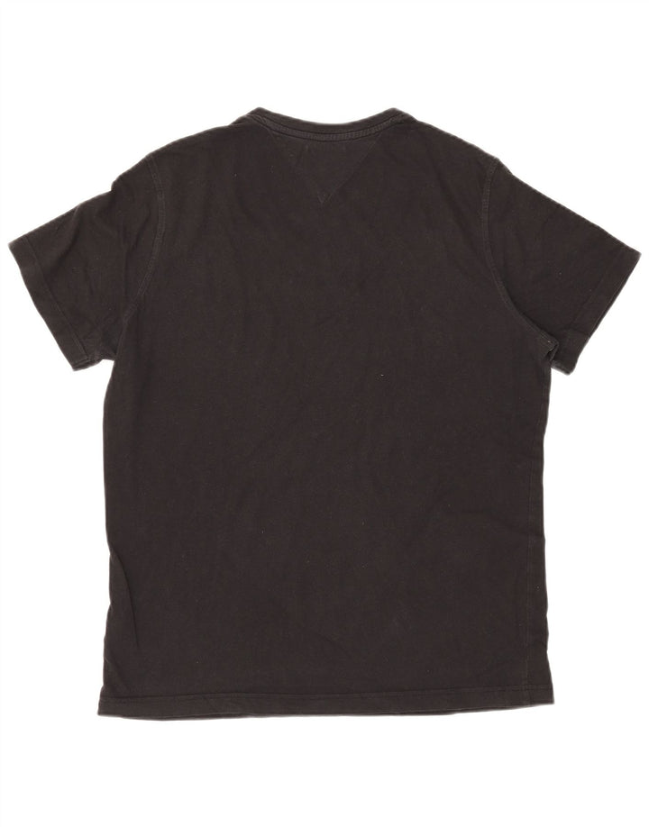 Tommy Hilfiger Herren T-Shirt Top Large Schwarz Baumwolle