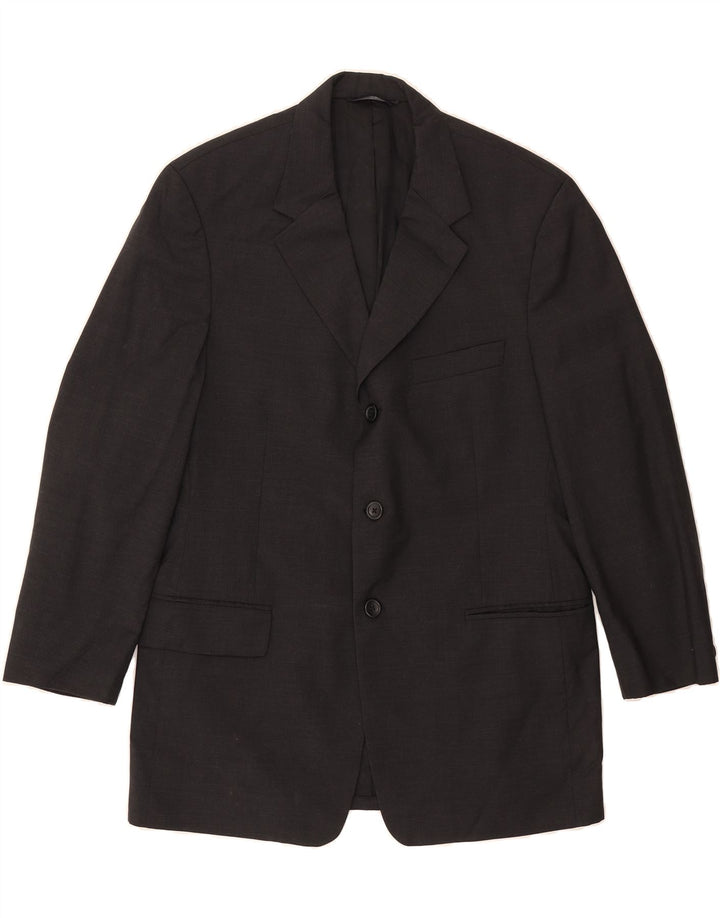 BROOKS BROTHERS Mens 3 Button Blazer Jacket UK 40 Large Black Wool Vintage Brooks Brothers and Second-Hand Brooks Brothers from Messina Hembry 