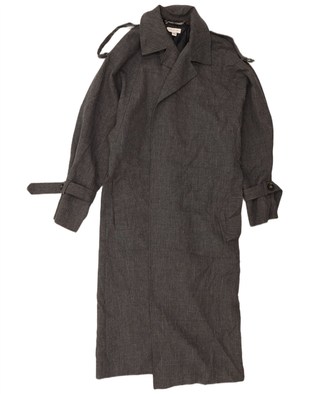 Topshop Damen-Trenchcoat in Übergröße, UK 14, Größe L, grau, Polyester