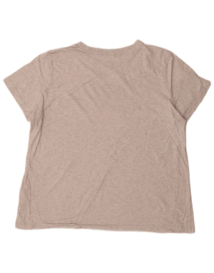 NIKE Damen Grafik-T-Shirt-Oberteil UK 18 XL Grau gefleckte Baumwolle