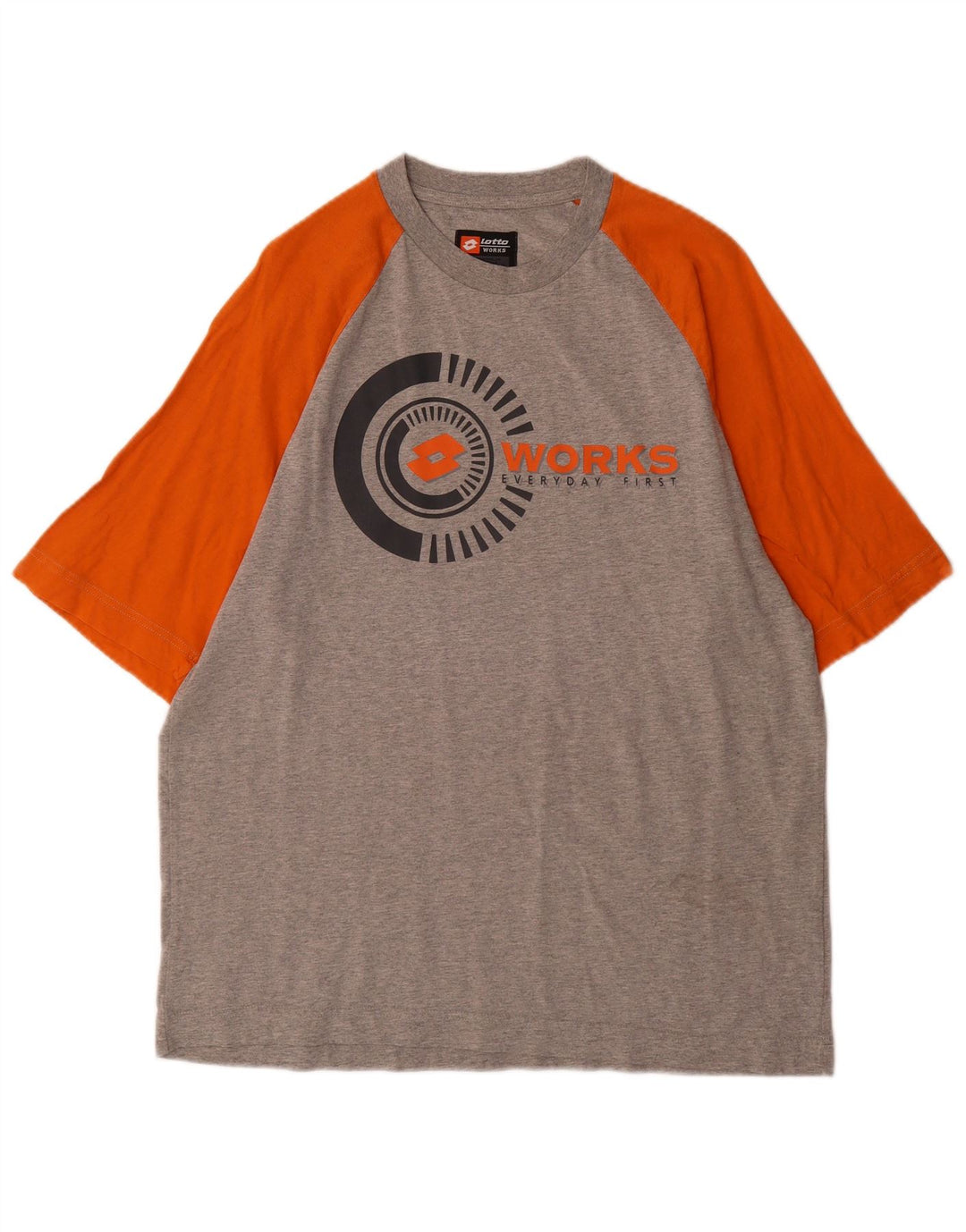 Lotto Herren-T-Shirt mit Grafik, groß, Grau, Farbblock