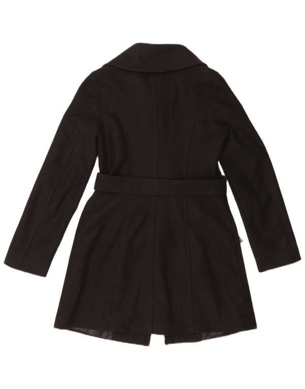 Benetton Damen Mantel IT 40 Small Schwarze Wolle