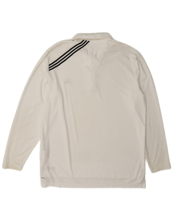 Adidas Herren Climalite Langarm-Poloshirt XL Weiß Polyester