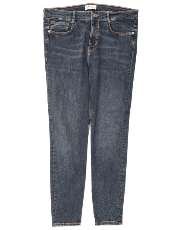 Zara Damen Slim Jeans EU 44 XL W34 L28 Blaue Baumwolle