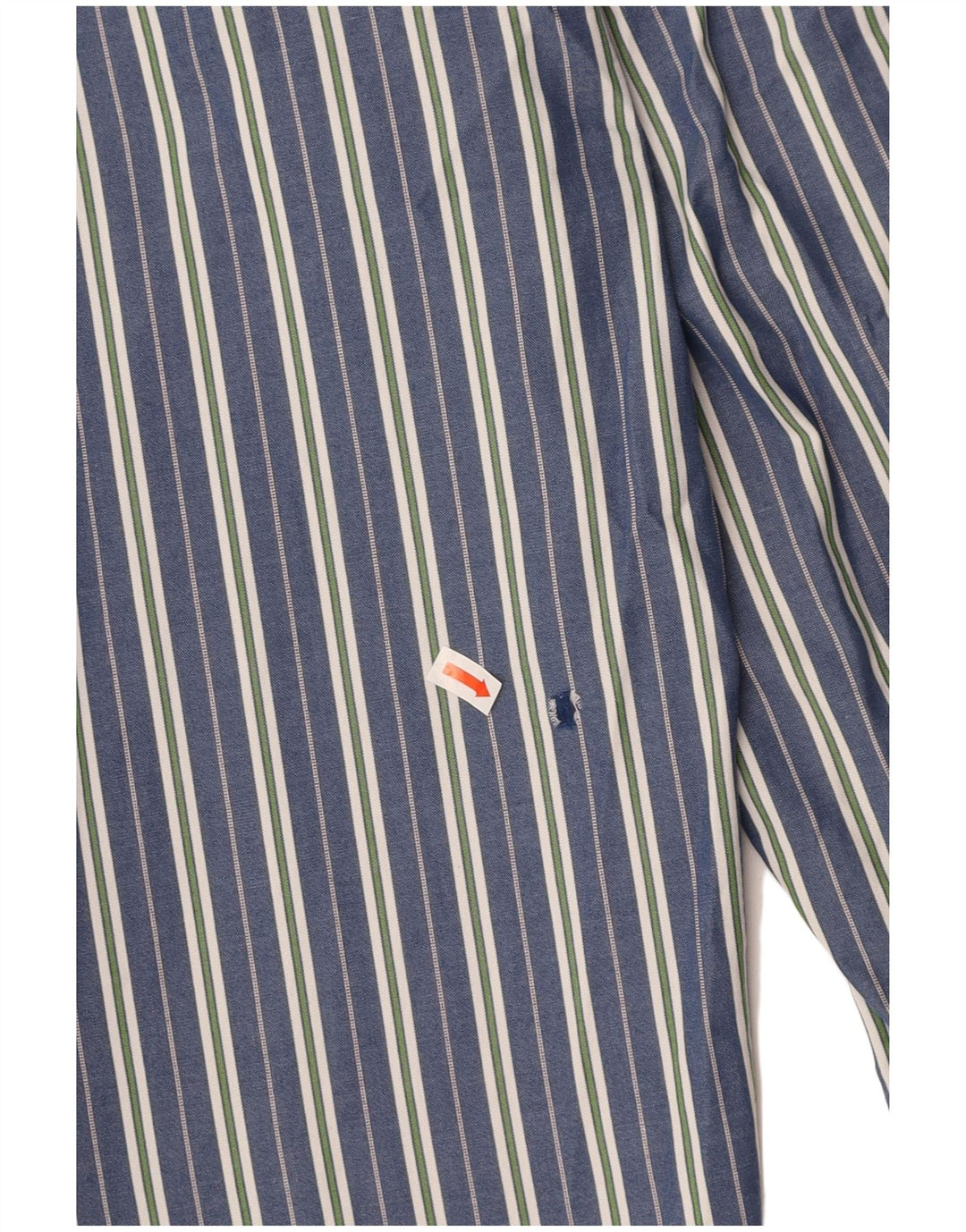 TOMMY HILFIGER Mens Shirt 2XL Navy Blue Striped Cotton