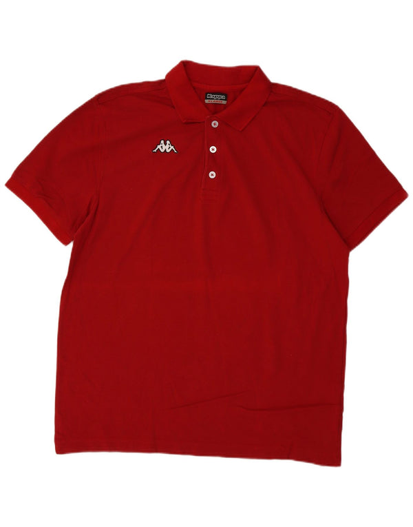 Kappa Herren Poloshirt XL Rot Baumwolle