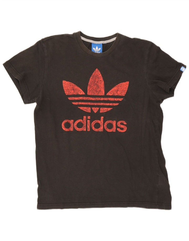 Adidas Herren Grafik T-Shirt Top Large Grau Baumwolle