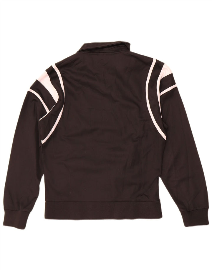 Asics Jungen-Trainingsanzug-Top-Jacke, 11–12 Jahre, schwarzes Colourblock-Polyester