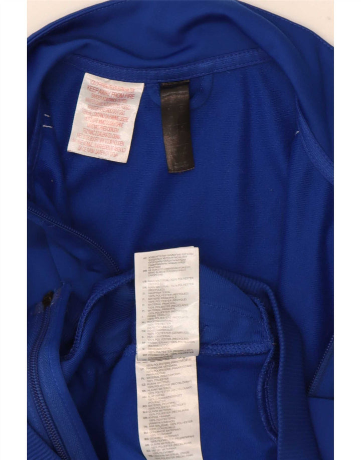 Adidas Jungen Trainingsanzug Top Jacke 11-12 Jahre Blaues Polyester