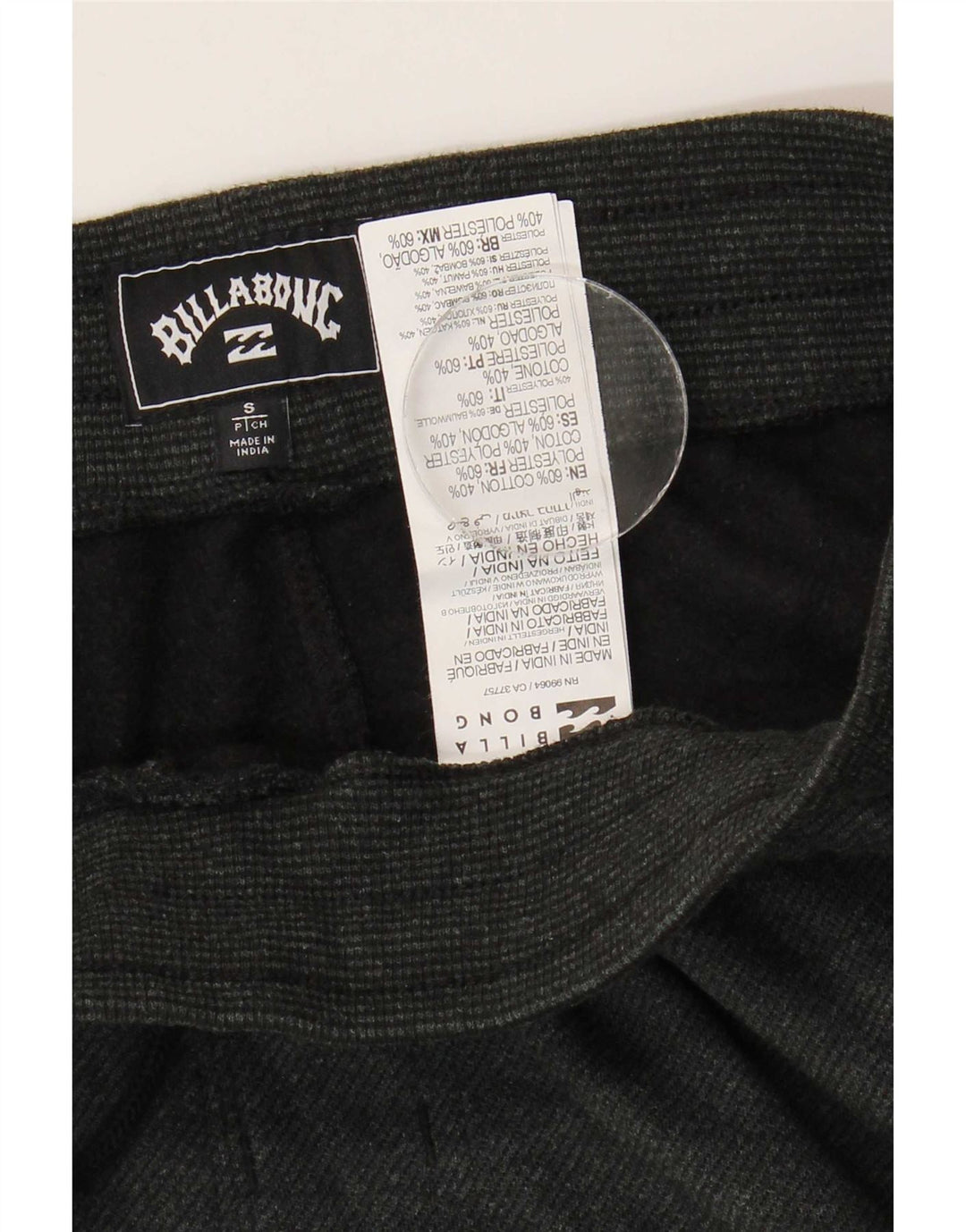 Billabong Herren-Trainingshose, Jogginghose, klein, graue Baumwolle