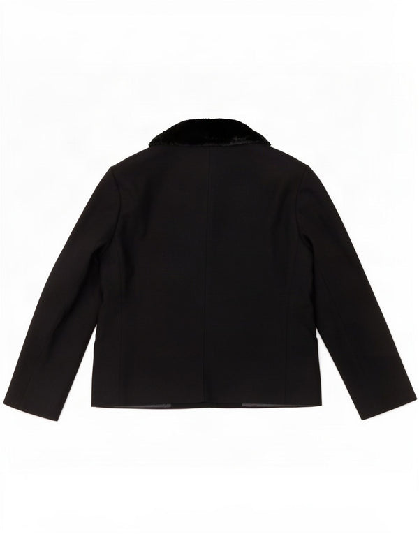 Zara Damen-Blazerjacke mit 3/4-Ärmeln, UK 12, mittleres Marineblau, Farbblock