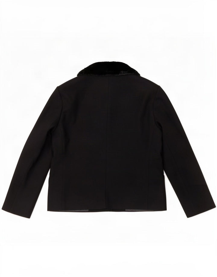 Zara Damen-Blazerjacke mit 3/4-Ärmeln, UK 12, mittleres Marineblau, Farbblock