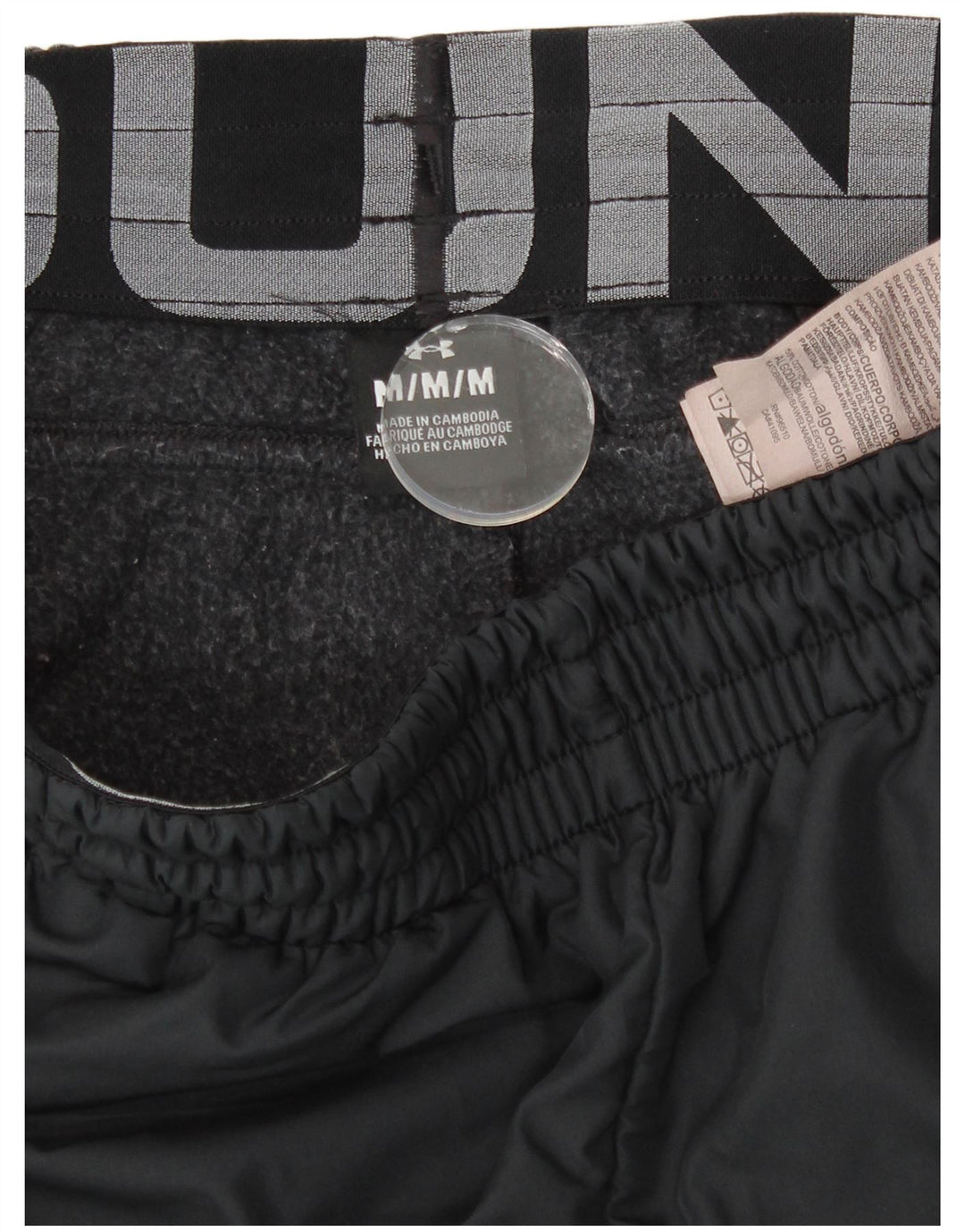 Under Armour Herren-Trainingshose, Jogginghose, mittelgraue Colourblock-Baumwolle