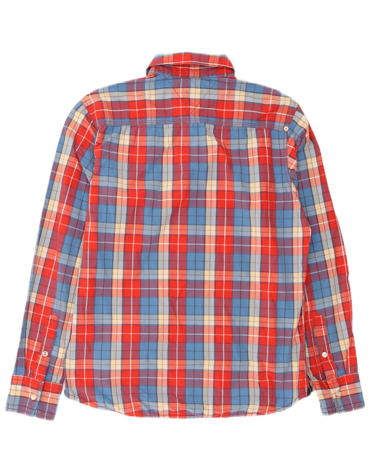 Tommy Hilfiger Herrenhemd, groß, rot kariert, Baumwolle