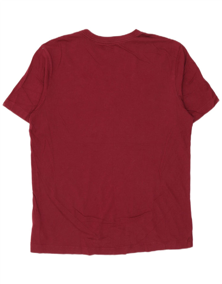 NIKE Herren-T-Shirt mit Grafik, mittlere Burgunderrote Baumwolle