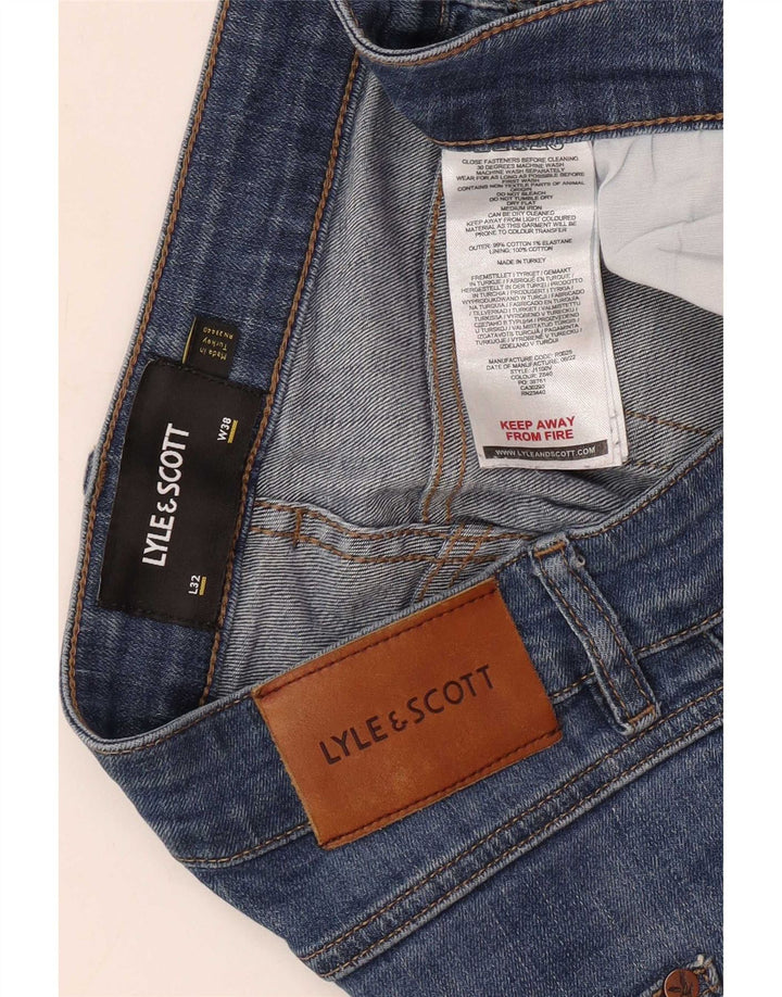 Lyle & Scott Herren Straight Jeans W38 L32 Blaue Baumwolle