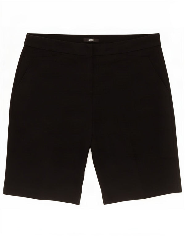 Marks & Spencer Damen Chinoshorts UK 14 Large W34 Schwarz Polyester