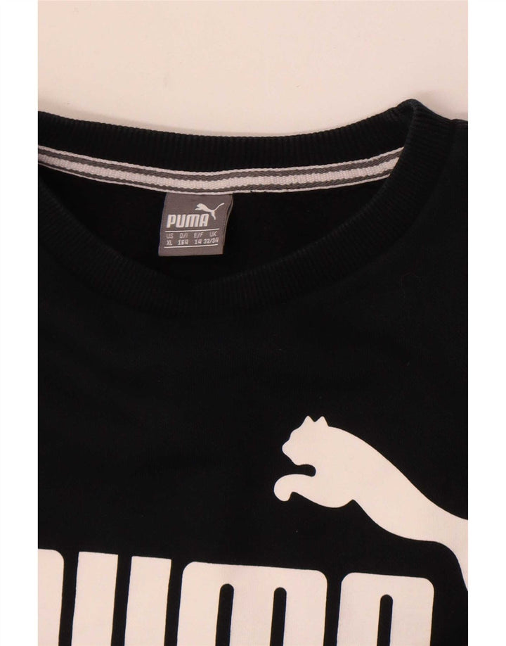 Puma Jungen Graphic Sweatshirt Pullover 13-14 Jahre Schwarz
