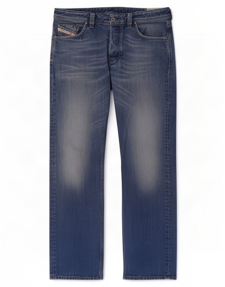Diesel Herren Larkee Regular Straight Jeans W36 L32 Blaue Baumwolle