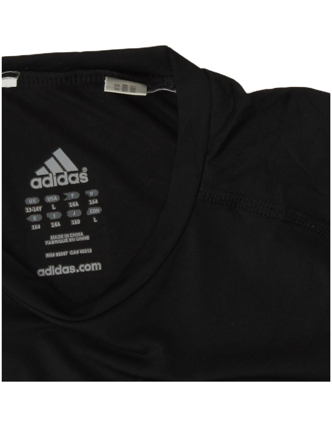 Adidas Jungen T-Shirt Top 13-14 Jahre Schwarz
