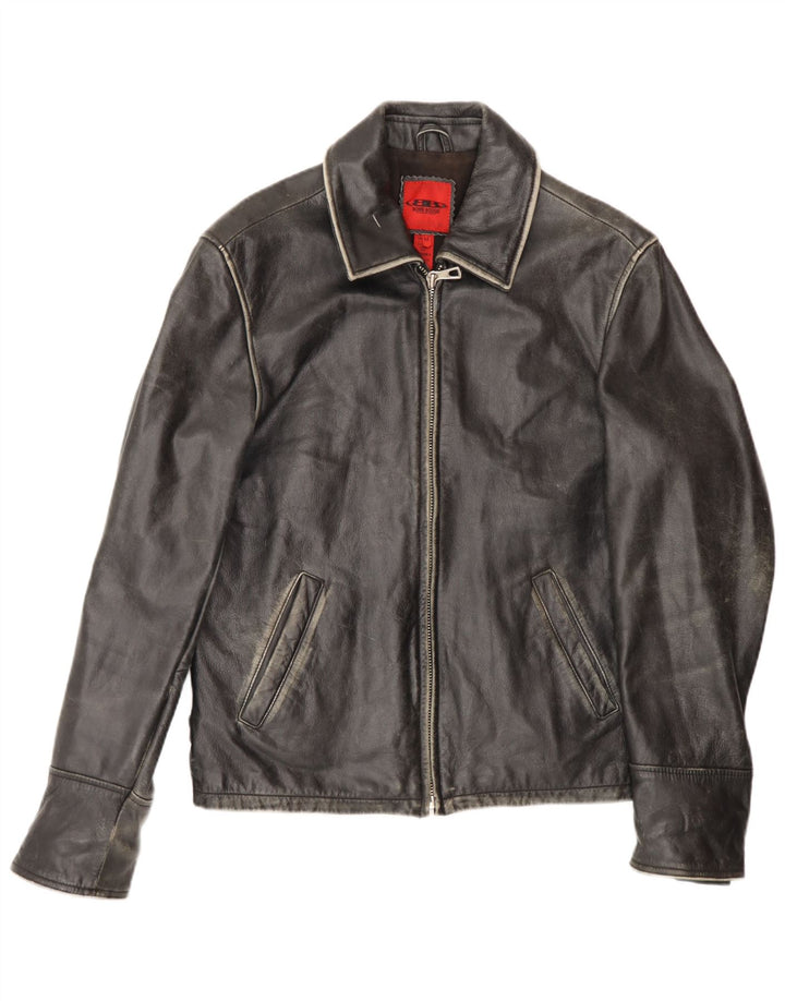 Bomb Boogie Damen Lederjacke UK 14 Mittelschwarzes Leder
