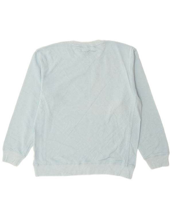 LEE Mens Regular Fit Sweatshirt Jumper Medium Blue Cotton