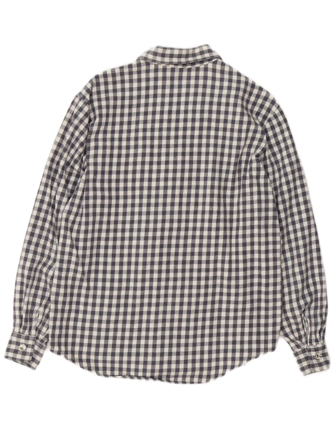 Vintage Damen Teddybär übergroßes Flanellhemd UK 10 Small Grey Gingham