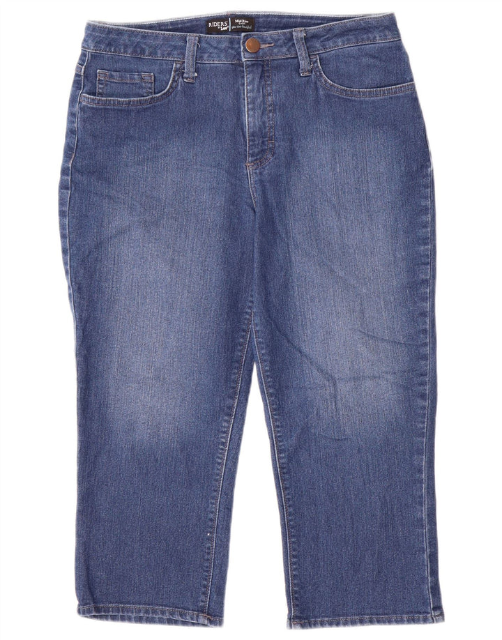 Lee Damen Riders Mid Rise Capri Jeans US 10 Large W32 L21 Blaue Baumwolle