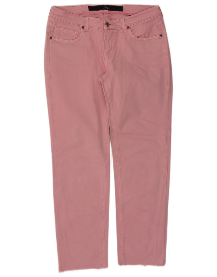 Fay Damen Straight Jeans W31 L27 Rosa Baumwolle
