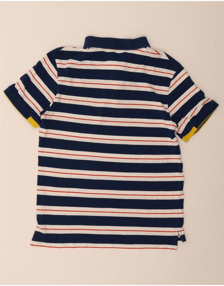 NAUTICA Herren-Poloshirt aus mittelblauer, gestreifter Baumwolle