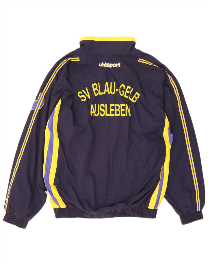 Uhlsport Herren-Trainingsanzugoberteil mit Grafik, mittleres Marineblau, Farbblock