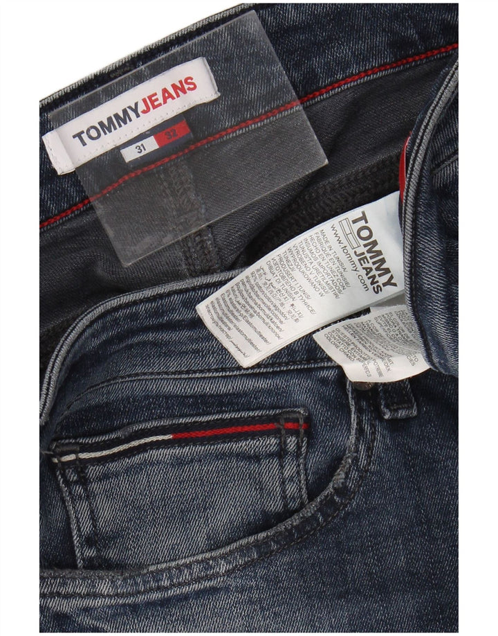 TOMMY HILFIGER Herren Distressed Slim Jeans W31 L32 Blaue Baumwolle