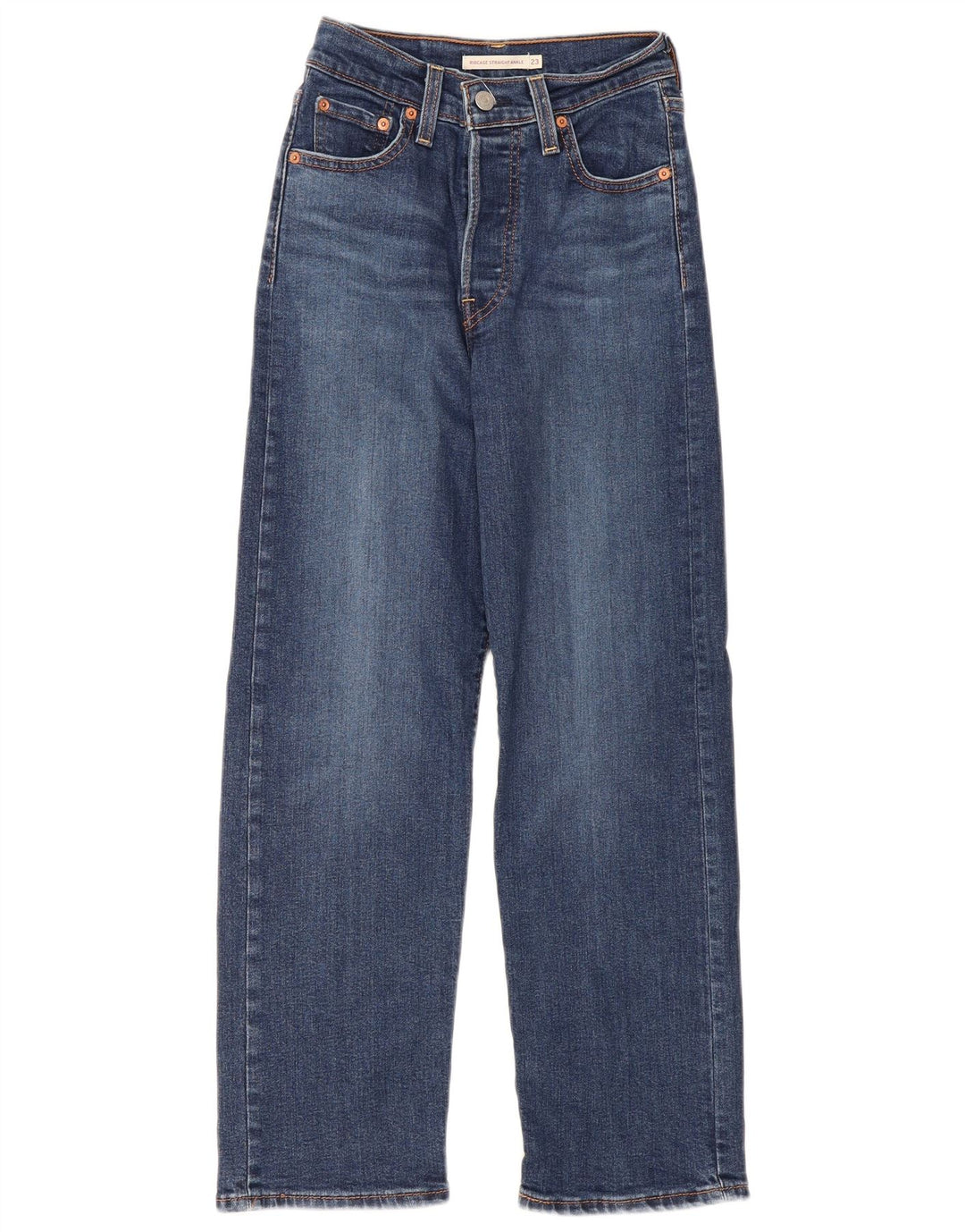 Levi's Damen Ribcage Straight Jeans W23 L27 Blaue Baumwolle