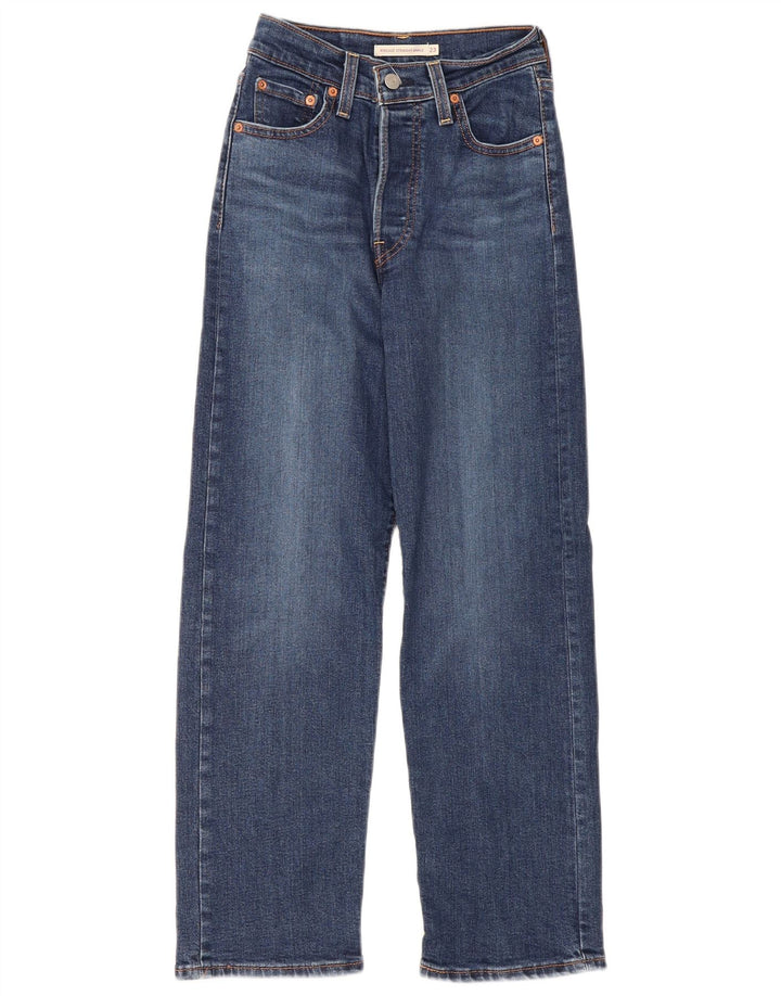 Levi's Damen Ribcage Straight Jeans W23 L27 Blaue Baumwolle