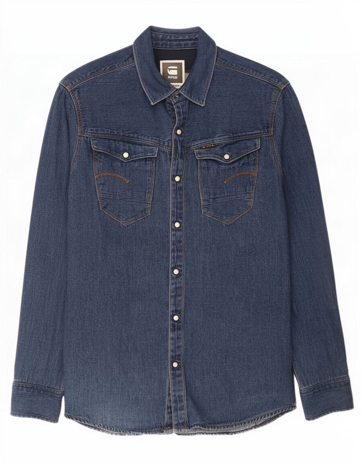 G-Star Herren-Jeanshemd, große marineblaue Baumwolle