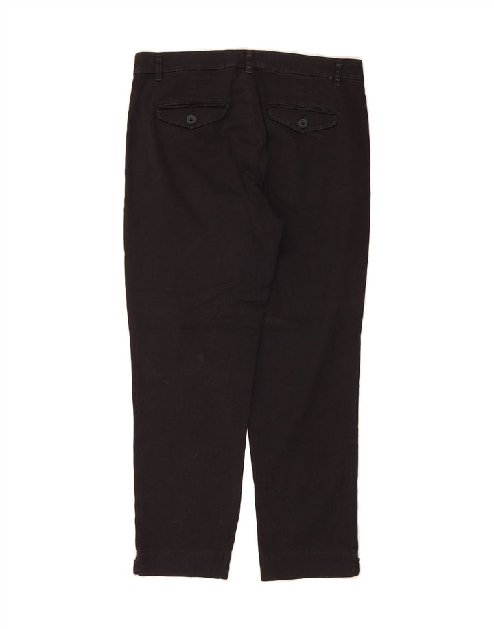 BENETTON Womens Slim Cropped Trousers W30 L24 Black Vintage Benetton and Second-Hand Benetton from Messina Hembry 