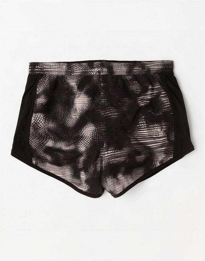 Under Armour Damen-Sportshorts mit abstraktem Muster, Gr. 10, Größe S, Schwarz