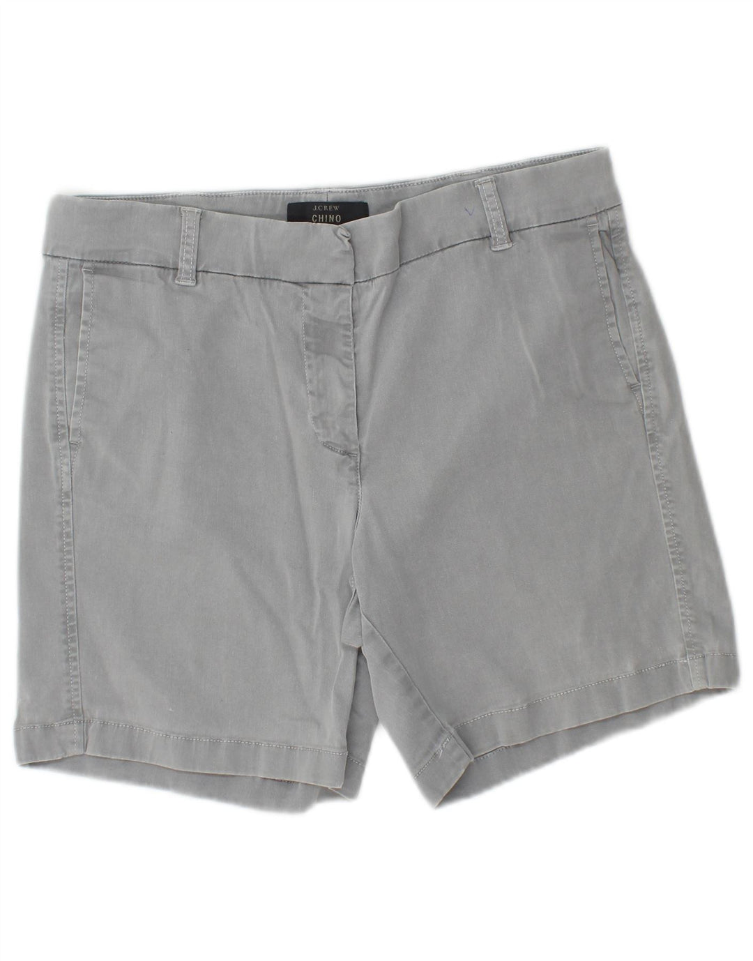 J. CREW Damen Chinoshorts US 8 Medium W30 Graue Baumwolle