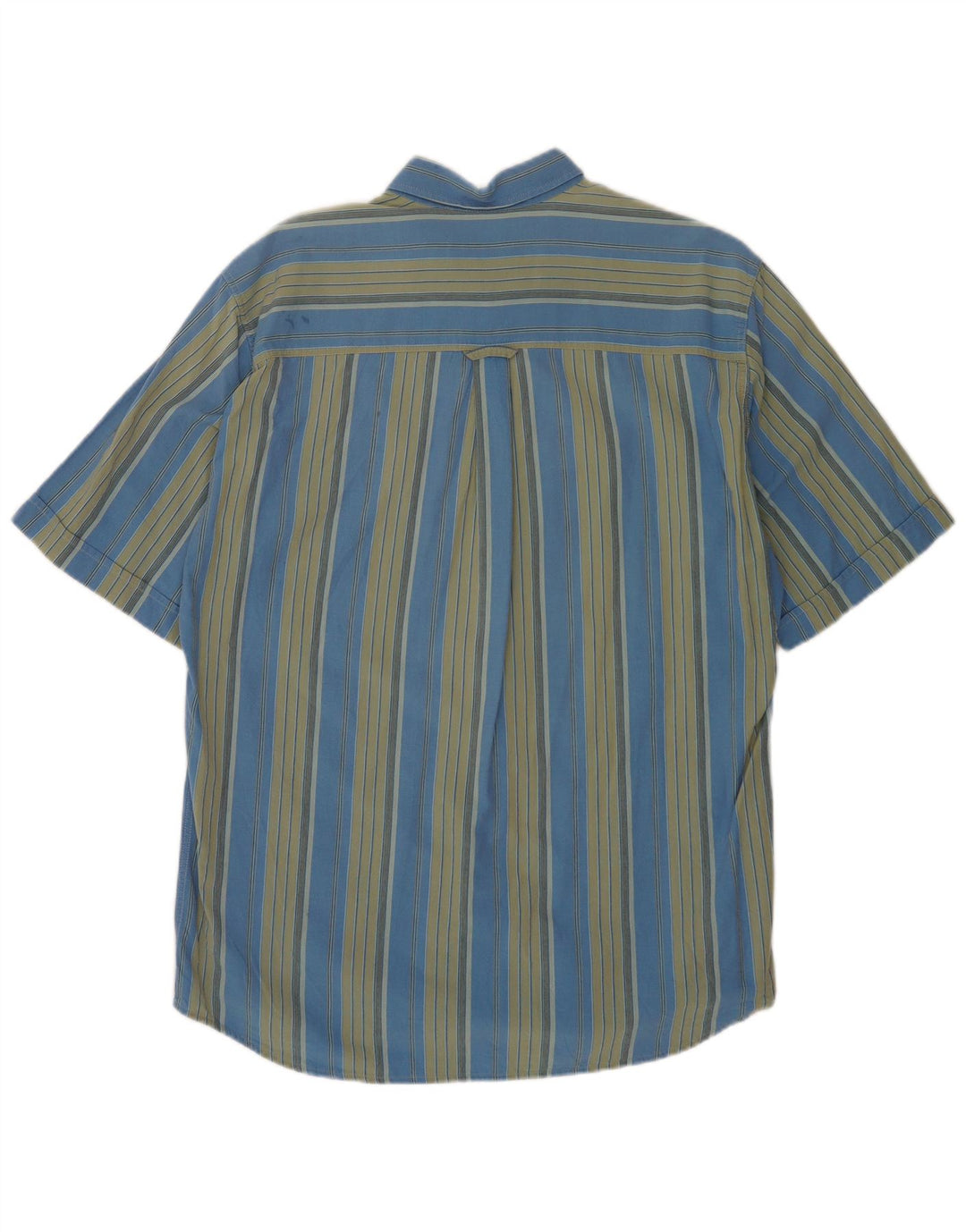 Marlboro Classics Herren-Kurzarmhemd, groß, blau gestreift, Baumwolle