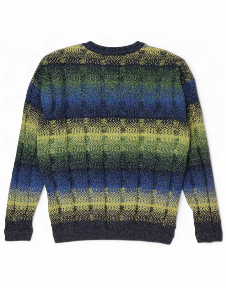Vintage Herren Pullover mit Rundhalsausschnitt, Größe 52, groß, mehrfarbig, geometrisch