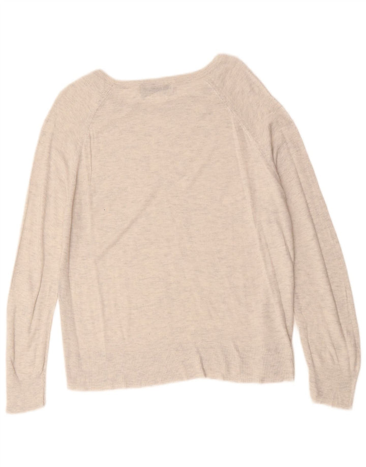 ZARA Damen-Pullover, übergroß, U-Boot-Ausschnitt, Gr. 10, Größe S, Grau