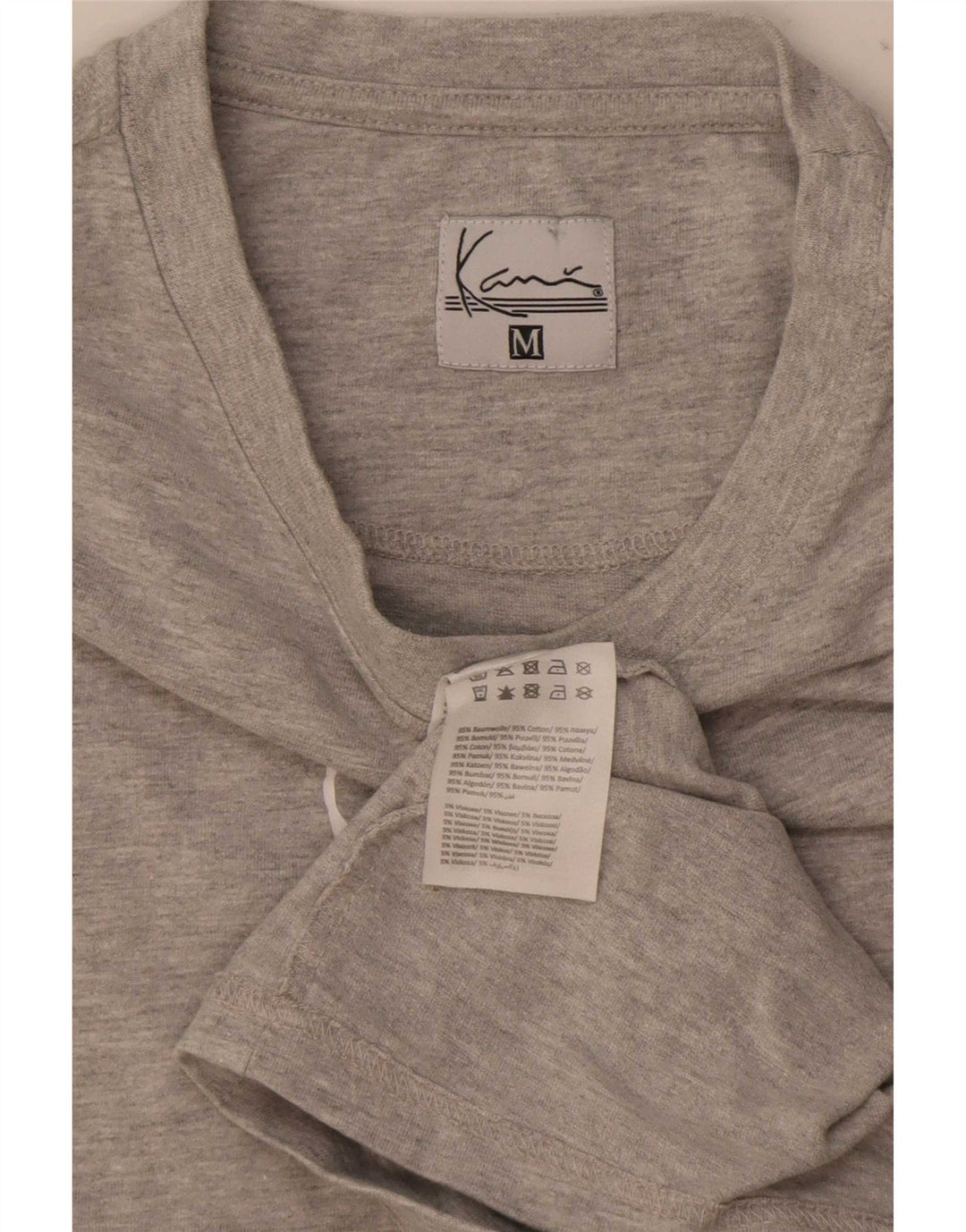 Karl Kani Herren-T-Shirt mit Grafik, mittelgrau gesprenkelte Baumwolle