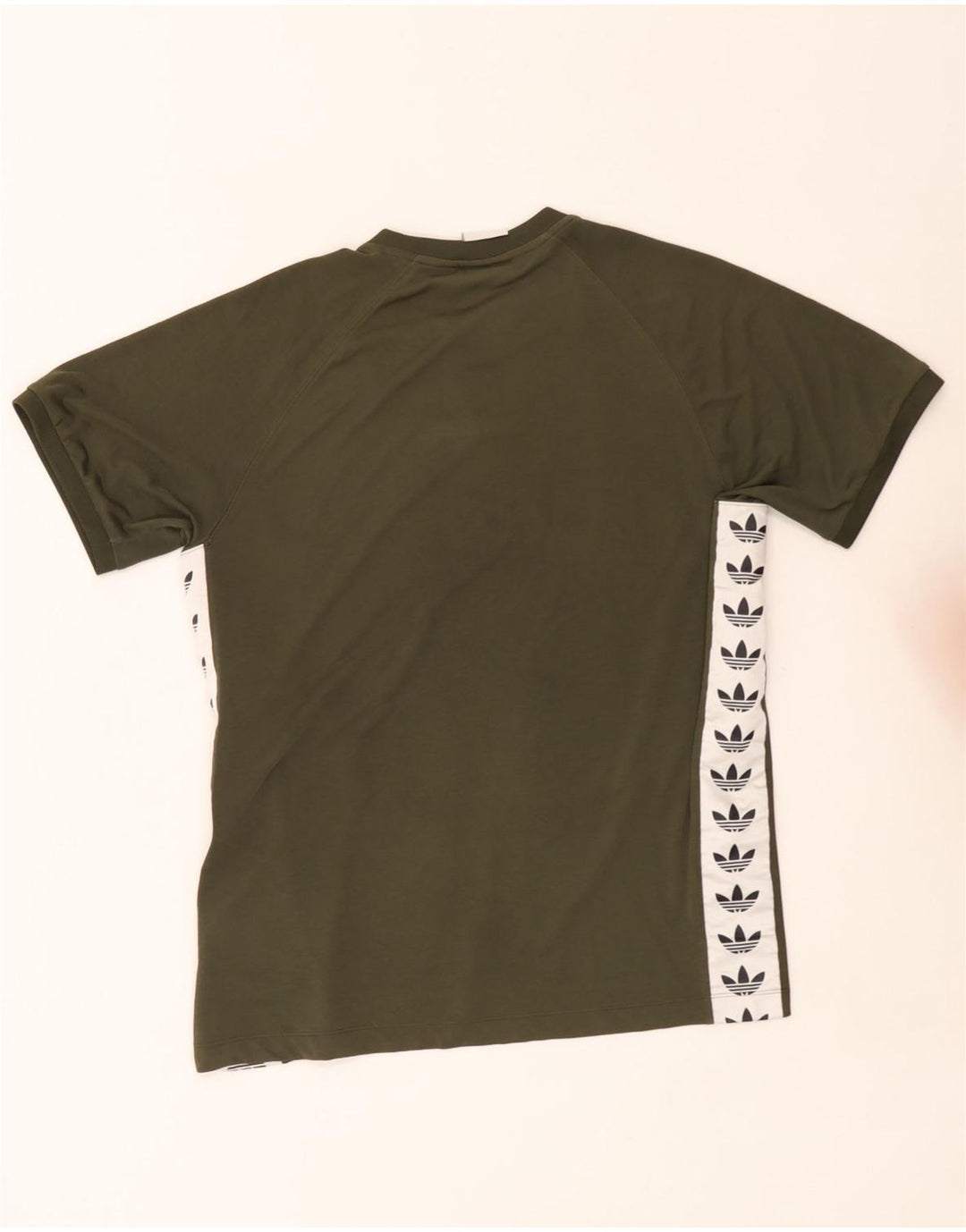 Adidas Herren Grafik-T-Shirt-Oberteil, großes Khaki-Farbblock-Polyester