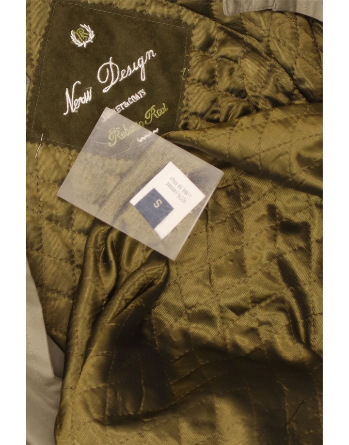 Vintage Herren Trenchcoat UK 36 Small Khaki Baumwolle