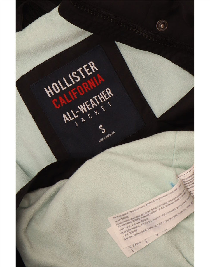 Hollister Damen-Windbreakerjacke mit Kapuze, UK 10, Größe S, Schwarz, Polyester