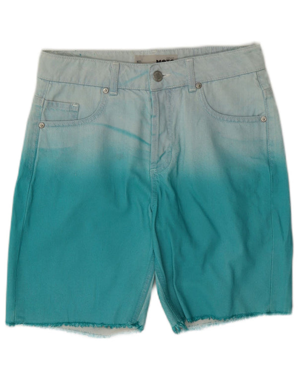Topshop Damen-Jeansshorts, W25, XS, blaue Batik-Baumwolle