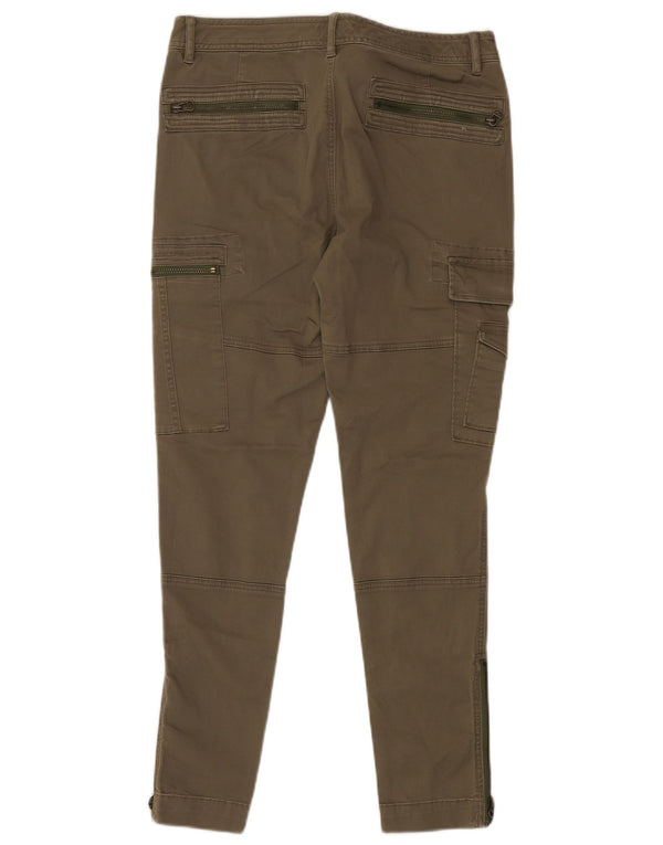 Ralph Lauren Damen Skinny Cargohose US 12 Large W34 L30 Khaki Baumwolle