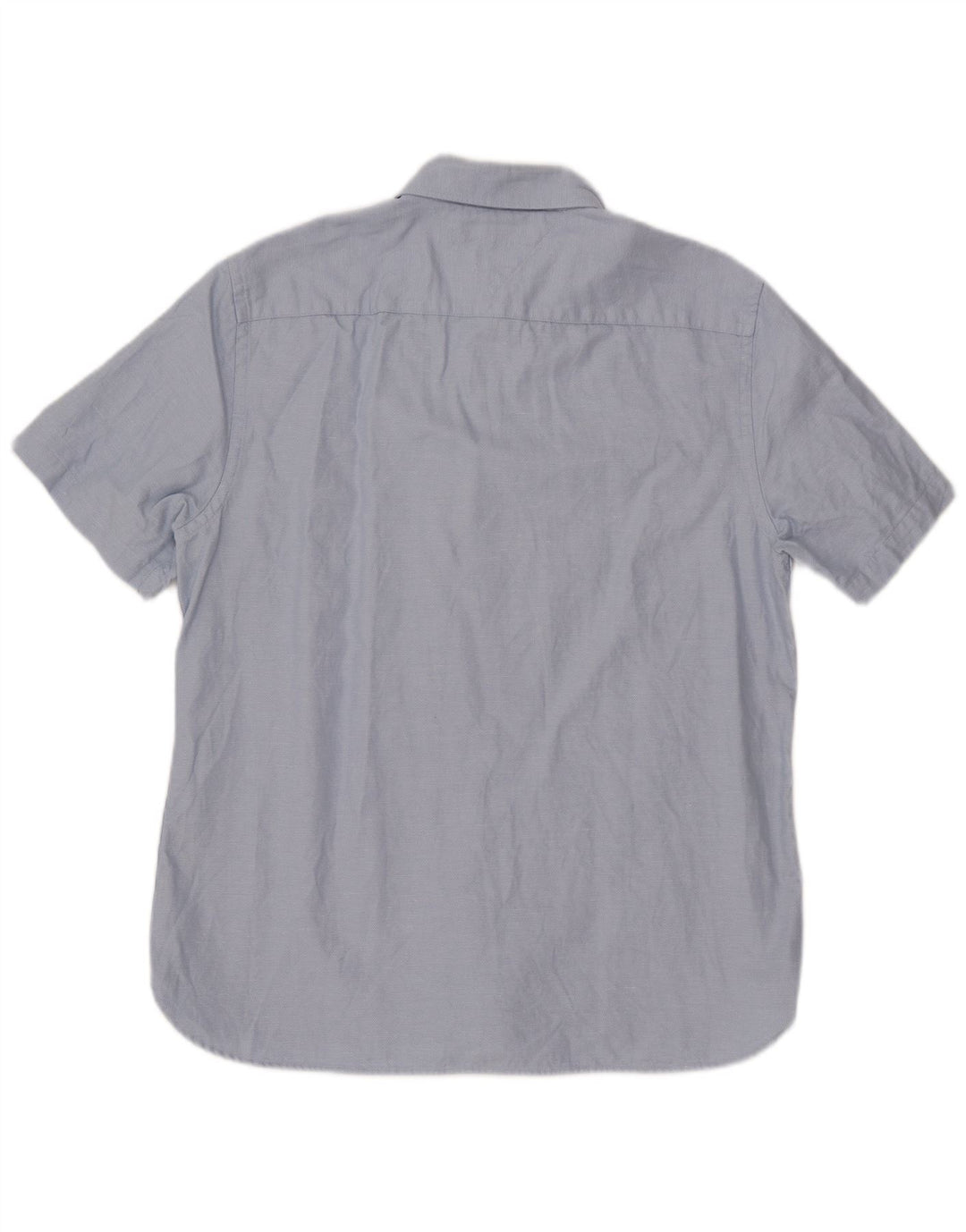 TOMMY HILFIGER Herren Kurzarmhemd XL Blau Baumwolle